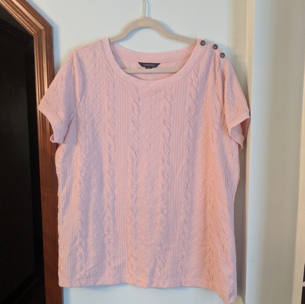 Pink Short Sleeve Sweater